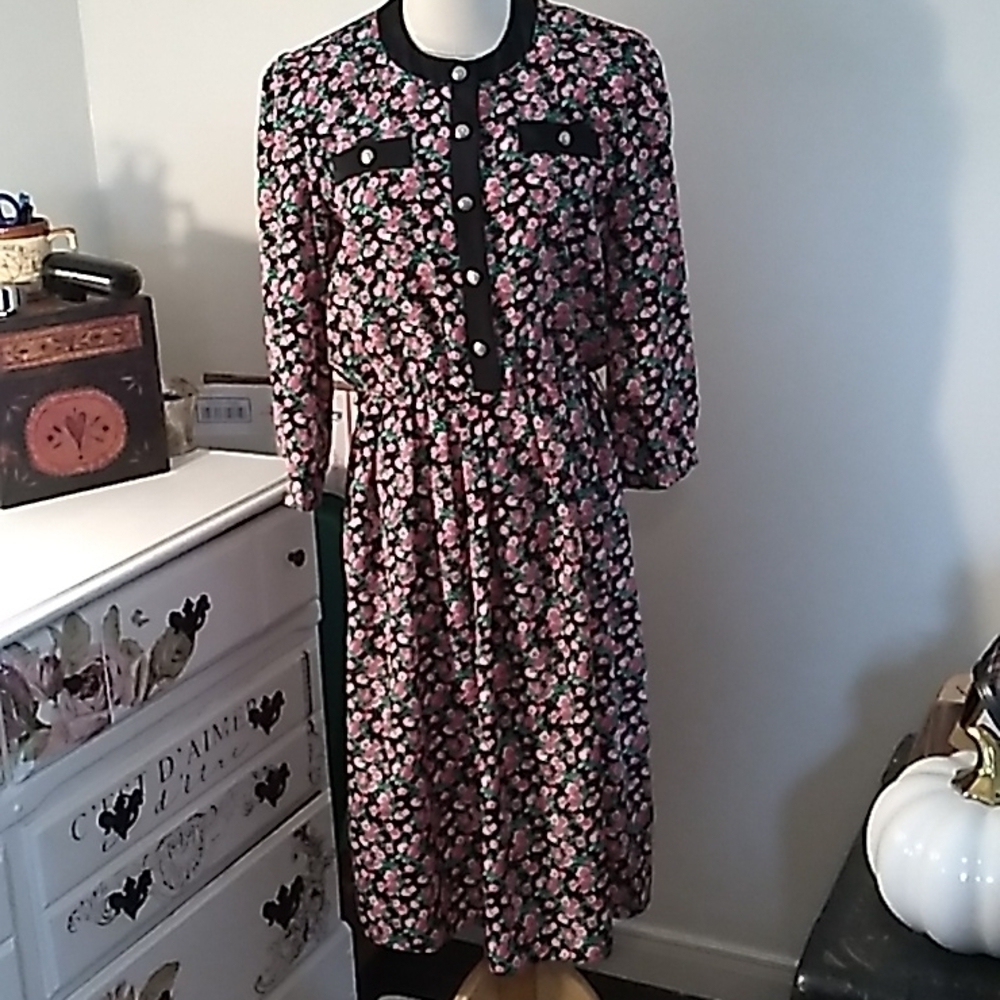 Vintage 1970s made in USA Grannycore grandma 👵dress 👗